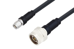SMA Male to N Male With Times Connectors Cable 60 Inch Length Using LMR-240 Coax