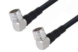 N Male Right Angle to N Male Right Angle With Times Connectors Cable 36 Inch Length Using LMR-400 Coax