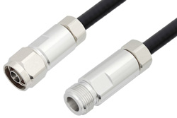 N Male to N Female Cable 48 Inch Length Using 1/4 inch Superflexible Coax