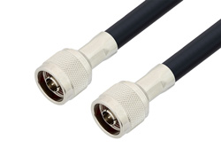 N Male to N Male Cable 12 Inch Length Using LMR-400-UF Coax