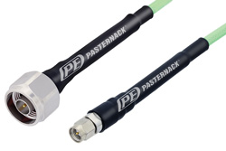 SMA Male to N Male Low Loss Cable 200 cm Length Using PE-P142LL Coax, RoHS