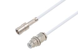 50 Ohm SMB Plug to 75 Ohm SMC Jack Bulkhead Cable Using 75 Ohm RG187 Coax