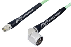 SMA Male to N Male Right Angle Cable Using PE-P142LL Coax