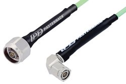 TNC Male Right Angle to N Male Low Loss Cable Using PE-P142LL Coax, RoHS