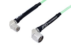 N Male Right Angle to TNC Male Right Angle Low Loss Cable Using PE-P142LL Coax, RoHS