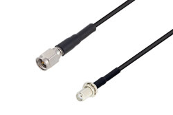 SMA Male to SMA Female Bulkhead Low Loss Cable Using LMR-100 Coax