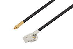 MMCX Plug to SMA Male Right Angle Cable 60 Inch Length Using LMR-100 Coax , LF Solder