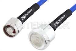  低 PIM 电缆组件，N型公头至7/16 DIN母头，LSZH护套，100 厘米，使用SR401FLJ低PIM同轴电缆，RoHS