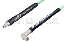 SMA Male Right Angle to SMA Female Low Loss Cable 50 cm Length Using PE-P142LL Coax, RoHS