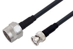 N Male to BNC Male Low Loss Cable Using LMR-240-UF Coax