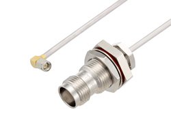 SMA Male Right Angle to TNC Female Bulkhead Cable 24 Inch Length Using PE-SR402AL Coax