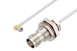 SMA Male Right Angle to TNC Female Bulkhead Cable Using PE-SR402AL Coax