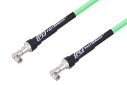 SMA Male Right Angle to SMA Male Right Angle Low Loss Test Cable 50 cm Length Using PE-P300LL Coax