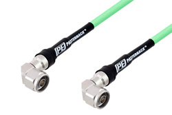 N Male Right Angle to N Male Right Angle Low Loss Test Cable 36 Inch Length Using PE-P300LL Coax