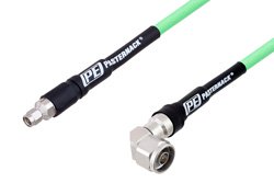 SMA Male to N Male Right Angle Low Loss Test Cable Using PE-P300LL Coax