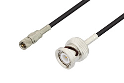 10-32 Male to BNC Male Cable Using RG174 Coax, LF Solder, RoHS