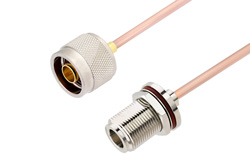 N Male to N Female Bulkhead Cable Using RG402 Coax