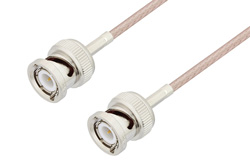 BNC Male to BNC Male Cable 72 Inch Length Using 75 Ohm RG179 Coax, LF Solder, RoHS