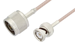 N Male to BNC Male Cable 24 Inch Length Using RG316 Coax