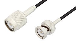 TNC Male to BNC Male Cable 36 Inch Length Using RG174 Coax