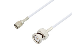 Reverse Polarity SMA Male to BNC Male Cable 36 Inch Length Using RG188 Coax