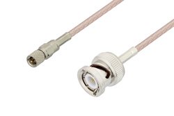 10-32 Male to BNC Male Cable 60 Inch Length Using RG316 Coax, LF Solder, RoHS