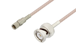 10-32 Male to BNC Male Cable 72 Inch Length Using RG316 Coax, LF Solder, RoHS