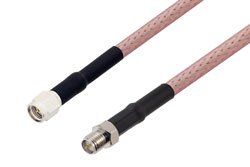 SMA Male to Reverse Polarity SMA Female Cable Using RG142 Coax with HeatShrink in 24 Inch