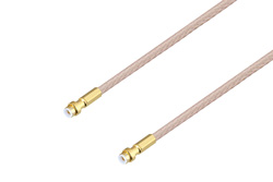 Snap-On MMBX Plug to Snap-On MMBX Plug Cable 12 Inch Length Using RG316-DS Coax