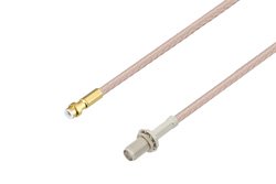 Snap-On MMBX Plug to SMA Female Bulkhead Cable 24 Inch Length Using RG316-DS Coax
