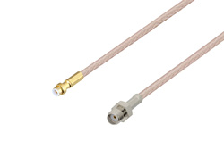 Snap-On MMBX Plug to SMA Female Cable 12 Inch Length Using RG316-DS Coax