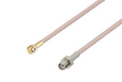 Snap-On MMBX Plug Right Angle to SMA Female Cable Using RG316-DS Coax