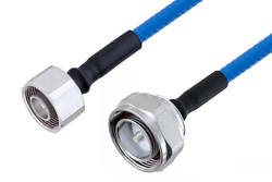 Plenum 4.1/9.5 Mini DIN Male to 7/16 DIN Male Low PIM Cable Using SPP-250-LLPL Coax , LF Solder