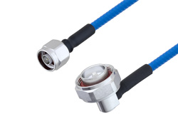 Plenum N Male to 7/16 DIN Male Right Angle Low PIM Cable 200 CM Length Using SPP-250-LLPL Coax , LF Solder