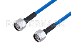 Plenum N Male to N Male Low PIM Cable 48 Inch Length Using SPP-250-LLPL Coax , LF Solder
