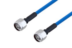 低PIM阻燃级电缆组件，N型公头转N型公头，使用SPP-250-LLPL同轴电缆，LF焊接