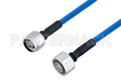 Plenum N Male to 4.1/9.5 Mini DIN Male Low PIM Cable 150 CM Length Using SPP-250-LLPL Coax , LF Solder