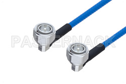 Plenum 4.3-10 Male Right Angle to 4.3-10 Male Right Angle Low PIM Cable 150 CM Length Using SPP-250-LLPL Coax , LF Solder