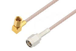 SMA Male to SSMC Plug Right Angle Cable 12 Inch Length Using RG316 Coax