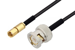 BNC Male to SSMC Plug Cable 36 Inch Length Using PE-SR405FLJ Coax