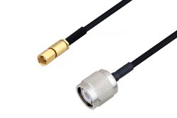 SSMC Plug to TNC Male Cable 18 Inch Length Using PE-SR405FLJ Coax