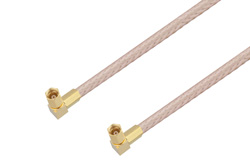 SSMC Plug Right Angle to SSMC Plug Right Angle Cable 36 Inch Length Using RG316-DS Coax