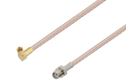 SMA Female to SSMC Plug Right Angle Cable 60 Inch Length Using RG316-DS Coax