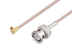 BNC Male to SSMC Plug Right Angle Cable 60 Inch Length Using RG316-DS Coax