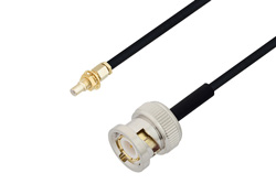 BNC Male to SSMC Jack Bulkhead Cable 24 Inch Length Using PE-SR405FLJ Coax