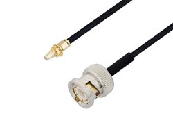 BNC Male to SSMC Jack Bulkhead Cable 6 Inch Length Using PE-SR405FLJ Coax