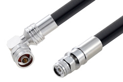 N Male Right Angle to TNC Male Cable 150 CM Length Using LMR-600-DB Coax