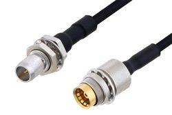 Slide-On BMA Plug Bulkhead to Slide-On BMA Jack Bulkhead Cable 36 Inch Length Using PE-SR405FLJ Coax