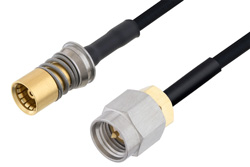 Snap-On BMA Jack to SMA Male Cable 24 Inch Length Using PE-SR405FLJ Coax