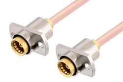 Slide-On BMA Jack 2 Hole Flange to Slide-On BMA Jack 2 Hole Flange Cable 60 Inch Length Using RG405 Coax